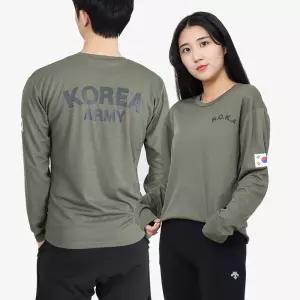 로카티 ROKA 긴팔 카키 군인 군대 육군 티셔츠