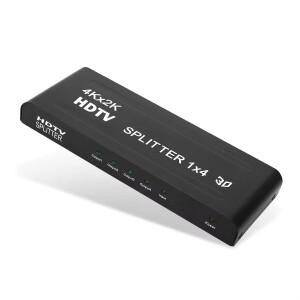 HDMI 비디오 디스트리뷰터 분배기  4K PC PS3/4 HDTV 프로젝터용  1 in 4 out  1x4 변환기  화면 디스플레