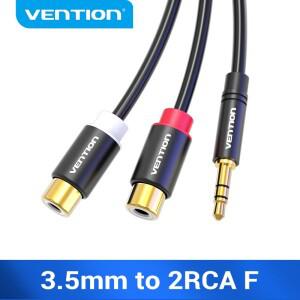 Vention 3.5mm 남성 2RCA 여성 AUX 케이블 잭 분배기 오디오 Y iphone 호환 컴퓨터 스피커 스테레오