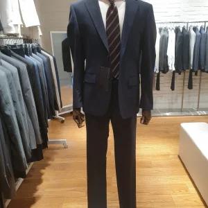네이비 블루 울 혼방 면접 예복 정장 양복 세트DJ