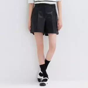 [로엠] 페이크 레더 숏츠 (RMTWD49R18-T)
