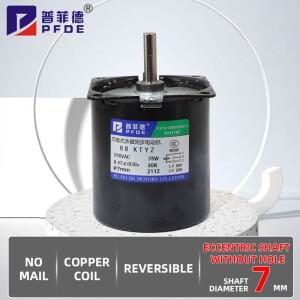 토크 영구 자석 동기 모터 68KTYZ 28W 220V AC 편심 샤프트 7mm 금속 기어 감속기 전기