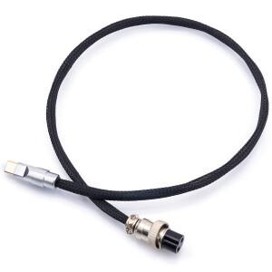 실버 도금 OCC 고충실도 Hifi DC 전원 케이블 GX16-2 핀-USB Type-C 전용 오디오 애호가 충전 5V3A