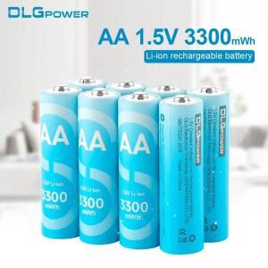 DLG 호환POWER AA/AAA 1.5V 리튬 충전식 배터리 리모컨 전자 장난감 카메라 게임패드 컨트롤러 연기 감지기