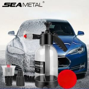 SEAMETAL 2L 세차 스프레이 병 폼 어 핸드 펌프 자동차 공기 압력 와셔 창 청소 도구
