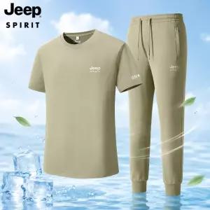 JEEP SPIRIT 기능성 아이스 반팔세트 남자 여름 운동복 상하세트