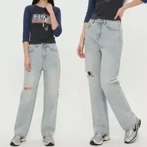 [하프클럽/셀러허브_여성트랜드패션]여자 데미지 슬림 일자핏 하이웨스트