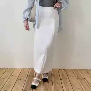 [하프클럽/셀러허브_여성트랜드패션]여성용 레이온 나일론 트임 맥시 스커