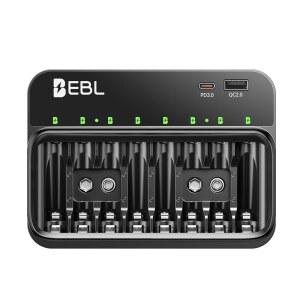 NiMH NiCD 충전식 배터리용 EBL PD 20W AA AAA 9V 배터리 충전기| PD3.0 USB C 및 마이크로