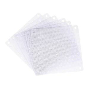 MECCANIXITY 6PCS PC 먼지 필터, 120x120mm PVC 컴퓨터 케이스 쿨러 방진 메시 커버 섀시 스피커용 팬 그릴, 흰색