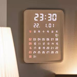 플라이토 포시즌 캘린더 인테리어 LED 벽시계 27cm