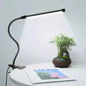 LED 클립형 책상스탠드 학생기숙사 침실 데스크탑 침대 옆 독서등 눈 보호용 소형 블랙