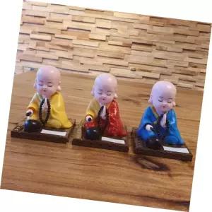 3종 불교굿즈 새차 목탁치는스님 태양열 신차 동자승 고사 자동차 노호혼 액막이