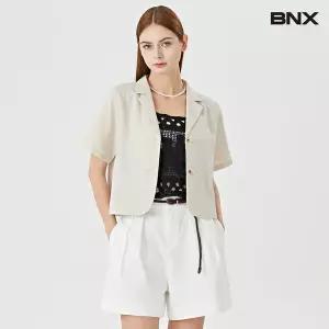 [BNX]더블 카라넥 투버튼 린넨 썸머 자켓 (BW2JK005L0)