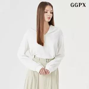 [GGPX]쉬폰 V넥 핀턱 페미닌 긴팔 블라우스 (GOCBA020D)