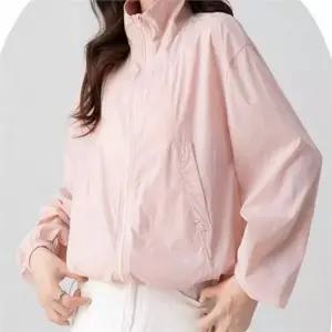 하이넥 루즈핏 바람막이 크롭 스트링 바람막이 간절기 여성
