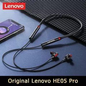 넥밴드이어폰 기존 Lenovo HE05 Pro TWS 무선 이어폰 Bluetooth 50 스포츠 소음 차단 넥밴드 헤드폰 방수