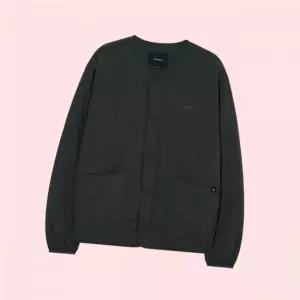 COVERNAT 숏 퀼팅 자켓 Charcoal