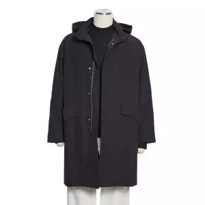 매장정품 renoma [74% 프리미엄 혜택] 블랙 세미오버 후드 탈부착 트렌치코트 SS 간절기 (RQIMBH03AB) 1