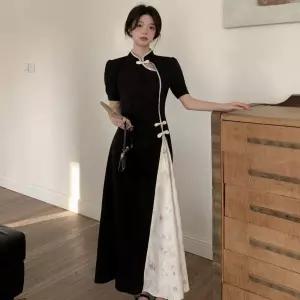 여친 원피스 빈티지 하계 세미 차이나카라 반팔 증정) 치파오 (펜던트 독보적인예쁨 인기2
