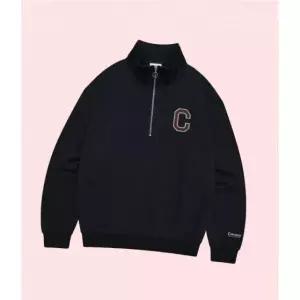 COVERNAT C 로고 반집업 하프집업 맨투맨 스웨트셔츠 스?셔츠 크루넥 티셔츠 상의 네이비 CO2403CR10NA 42