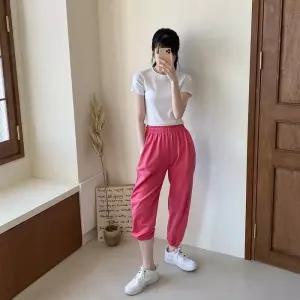 [클리어런스]16컬러 댄서 여학생 트레이닝 봄 바지_5