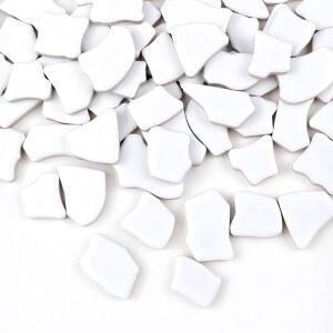 PINUO KE 4KG 8파운드 다운 불규칙한 모자이크 아트 도자기 DIY 프로젝트 주방 욕실 공예 수제 데코 화이트 타일 야외 성인