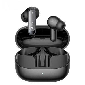 MINISO MS106 AI 번역 이어버드 실시간 호환되는 여행 헤드폰 블루투스 비즈니스용 안드로이드와 IOS 이어버드 150개 언어 지원 IN 앱으로 번역기