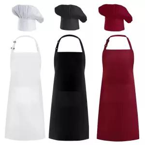 앞치마 요리사 모자 음식 서비스 주방 정장 정육점 조정 가능한 성인 Pinafore 베이커 웨이터 요리 작업