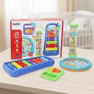 할릴릿 리틀핸드 뮤직밴드 악기세트 드럼 딸랑이 쉐이커 실로폰 래틀롤러 음악연주 아기 유아