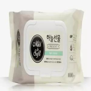 캡형 100매 청결티슈 선물용물 신생아물티슈 여행용 두툼한물티슈 아기용 유아용물