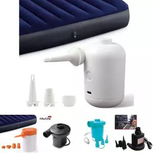 휴대용 USB 전동 에어 펌프 화이트/주입기/매트/피서용/튜브/가정용/자동/전기/바람/짐볼/물놀이/소파/압축