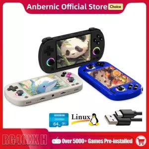 ANBERNIC RG40XX H 휴대용 게임 콘솔 4.0인치 640*480 IPS 스크린 3200mAh 64비트 시스템 RGB 조명 내장