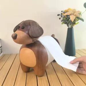 휴지걸이 원목 강아지 두루마리 거치대 홈카페 인테리어소품