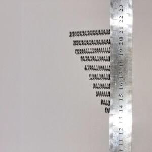 10-20개/묶음 0.5mm 스테인리스 스틸 마이크로 소형 압축 스프링 외경 3-12mm 길이 5mm100mm