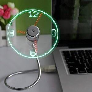 실시간 디스플레이 기능이 있는 ONXE LED USB 시계 팬, 남성용 크리스마스 가젯용 스터퍼, 어버이날 선물, 1년 보증
