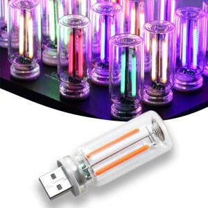 도지스 터치 컨트롤 레트로 USB 야간 조명, 터치 조정 조명, USB 자동 야간 조명 플러그인, 자동차용 미니 LED 전구, 캠핑, 선물, 파티, 홀리데이 장식, 침실, 데스크탑(웜 화이트, 901)
