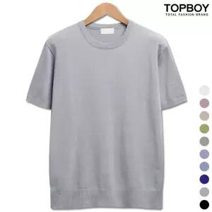 [NS홈쇼핑][탑보이] 썸머 린넨 머슬핏 라운드 반팔니트 (MD284)[35942953]