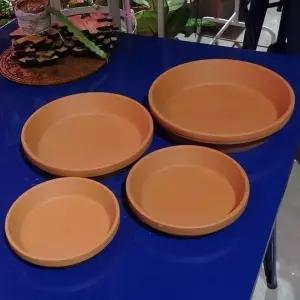황토빛 토분화분받침 독일산(내경140/외경175mm)