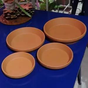 황토빛 토분화분받침 독일산(내경120/외경155mm)