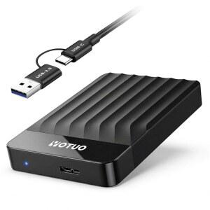 YOTUO 휴대용 외장 하드 드라이브 스토리지 확장 모바일 HDD USB 3.0 USB-C PC, Mac, 데스크탑, 노트북, PS4, Xbox One X /S, Xbox 360, Office & Game (블랙, 1TB)