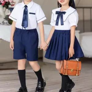 네이비라인 반팔 하복세트 교복 유치원복 합창단 단복