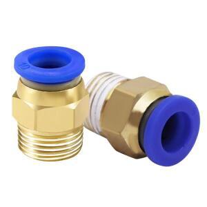 5pcs PC 4mm/6mm/8mm/10mm/12mm M5 나사 호스 피팅 파이프 퀵 커넥터 공압 공기