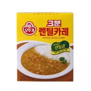 오뚜기 3분렌틸콩카레200g 오뚜기 3분카레 렌틸콩카레 즉석카레 오뚜기카레