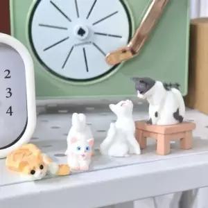 고양이 미니어쳐 소품 냥이인테리어 냥이 집사 고양이인형 식당 장식품 크리스마스