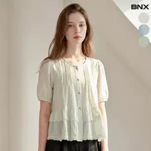 러블리 레이스 캉캉 반팔 블라우스