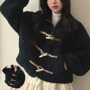 양털자켓 여자 뽀글이 떡볶이 후리스 크롭 숏 자켓 아우터 3색