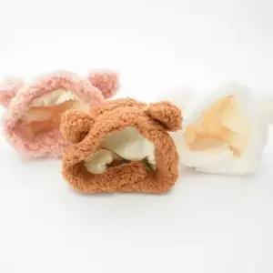 곰돌이모양 겨울 강아지모자 썬캡 군밤 애견 곰돌이 양털