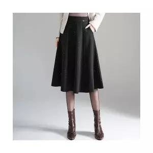 스커트 여성용 오피스룩 가을 데일룩 쉬폰 A라인 플리츠 슬림핏 DAOL3