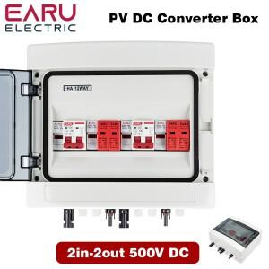 오프 그리드 태양 에너지 시스템용 어레이, PV 결합기 박스, DC 회로 차단기, 500V, 2 입력, 출력, 스트링